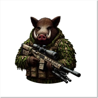 Sniper Wild Boar Posters and Art